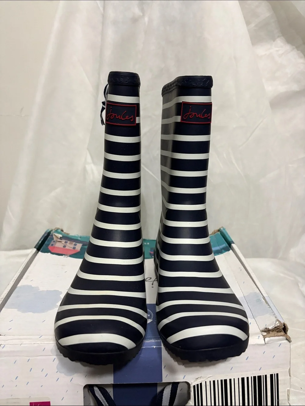 Joules Kids Navy Rain Boots size US 4 NWT